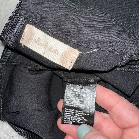 Altar’d State Medium Black Bell Long Sleeve Cutout Womens Romper EUC - Picture 7 of 13